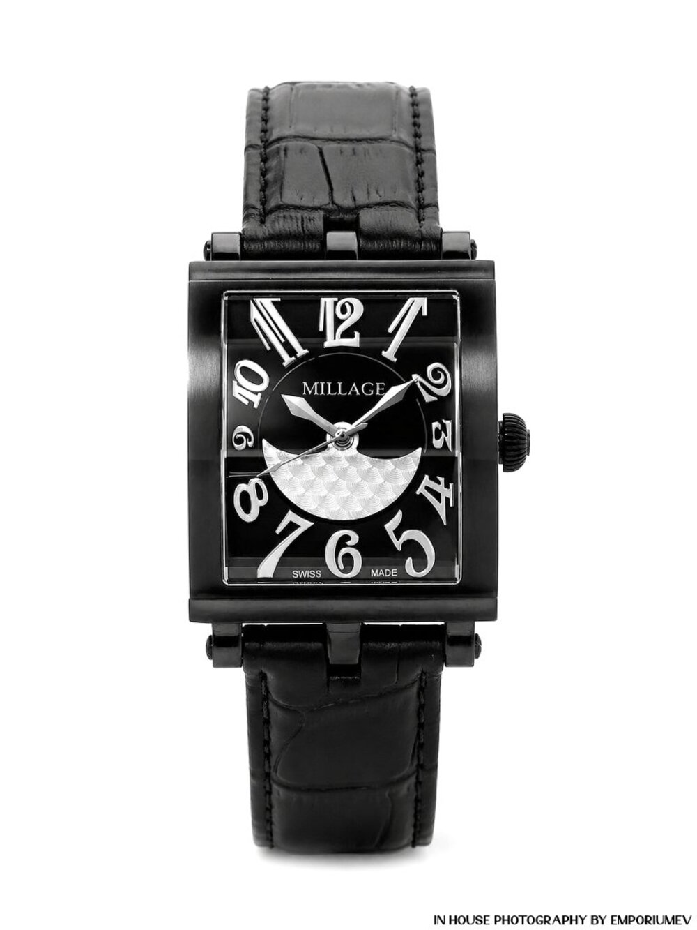 Millage The Evreux Collection Model ML0073-A Black Watch - Swiss Quartz Movement
